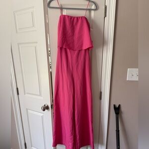 Strapless Pink Jumpsuit